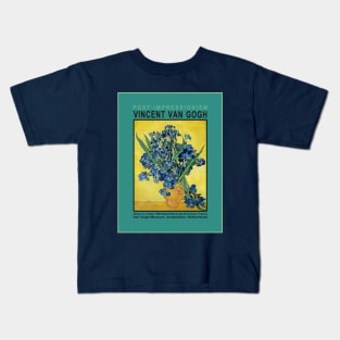 Vase with Irises by Van Gogh Kids T-Shirt